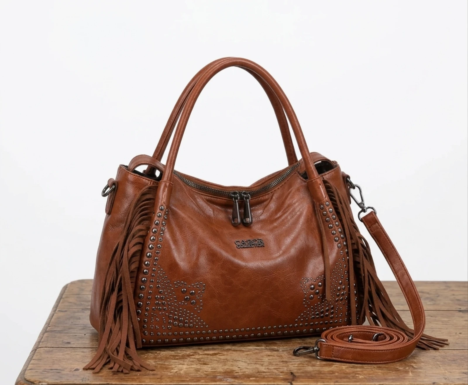 Bolso vintage dressing Y2K bohemio Tote bag marrón 